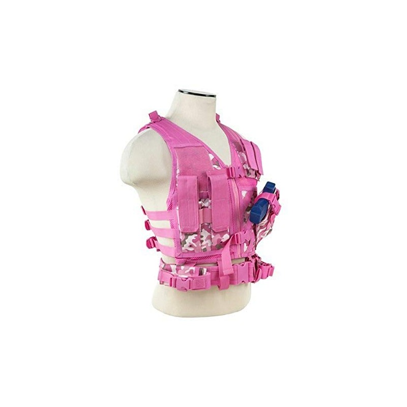 NC Star CTVC2916PC Ncstar, Tactical Vest, Pink Camo, XS-S