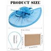 Zinniday Blue Fascinator for Women Tea Party - 2025 Feather
