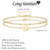 Gold Initial Bracelets for Women Trendy - 18K Gold Plated