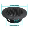 JSIXASO Ventilation Grille 150 mm Black Stainless Steel Exhaust Air