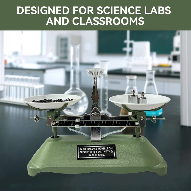TADA 200g/0.2g Mechanical Balance Scale with Calibration Weights for Science