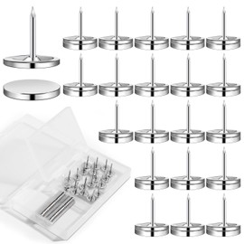 rhinocats Magnetic Push Pins, 50 Sets Magnet Thumbtack for Wall Bulletin Board Strong Decorative Pushpins Clip for Map Picture Hanging Kit Poster Holder