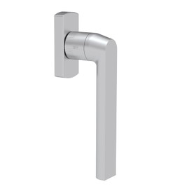 KARATINTL One-piece knob window door handle, lockable window handles, safety window handle with 35 mm pin length, suitable for all standard windows and balcony doors (silver)