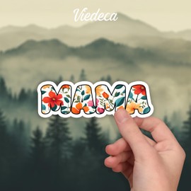 (3Pcs) Mama Sticker Funny Floral Motivational Quotes Inspirational Family Mommy Love Mother's Day Nana Mimi Vinyl Decal for Tumbler Laptop Kindle Water Bottles Books Phone -Size 3x1 Inch