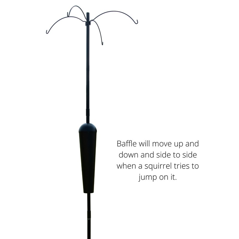 Squirrel Stopper Sequoia Squirrel Proof Pole System with 4 Hanging