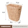 Wicker Trash Can Bathroom, Wicker Bathroom Trash Can with Built-in