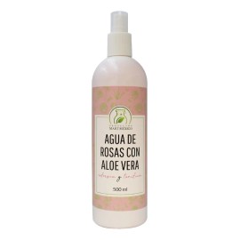 Agua De Rosas Con Aloe Vera Con Vitaminas A Y C (500ml)