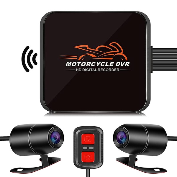 Motocam D6RL Motorcycle Dash Cam, Front and Rear Waterproof Camera, IP67, Bicycle, Motorcycle, Dash Cam, 1080p, 2 Megapixels, WIFI Function, APP Compatible, Mobile Phone Connection, Counteracts Reckless Driving, Japanese Instruction Manual (English Langu