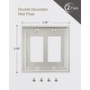ZILLSEA 2-Pack Double Decorator Wall Plate, Satin Nickel Eletrical Outlet