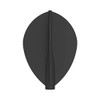 8 Flight Black Teardrop Shape Pro Dart Flights for Darts