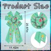 LANGFON Large Linen Flower Bows - Green Spring Ribbon Bows