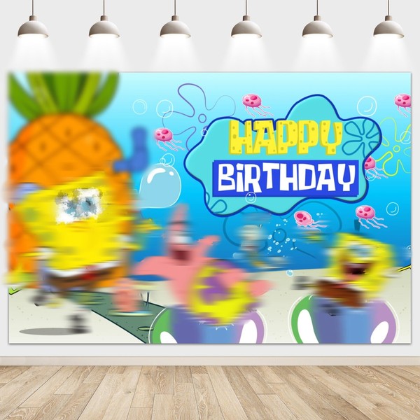 Happy Birthday Banner 5x3FT Birthday Backdrop, Personalised Birthday Banners Photography