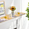 Table Runner Flowers Modern Yellow Grey Table Runner Tablecloth Restaurant
