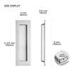 Ravinte 4 Pack Brushed Nickel Sliding Closet Door Handles Silver