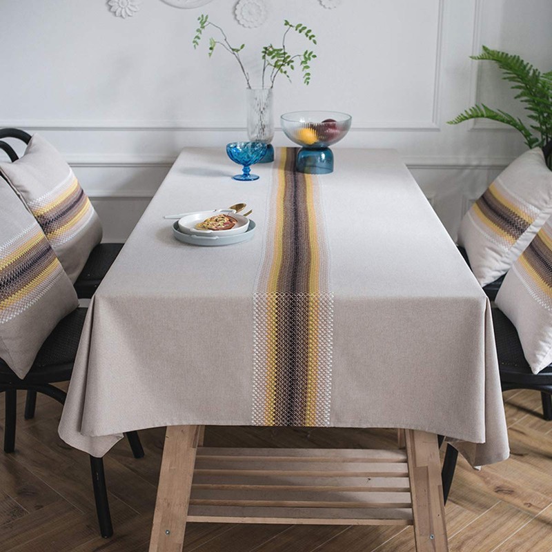 Bringsine Vinyl Rectangle/Oblong Tablecloth PVC Table Cover Oil-Proof/Waterproof Kitchen Dining