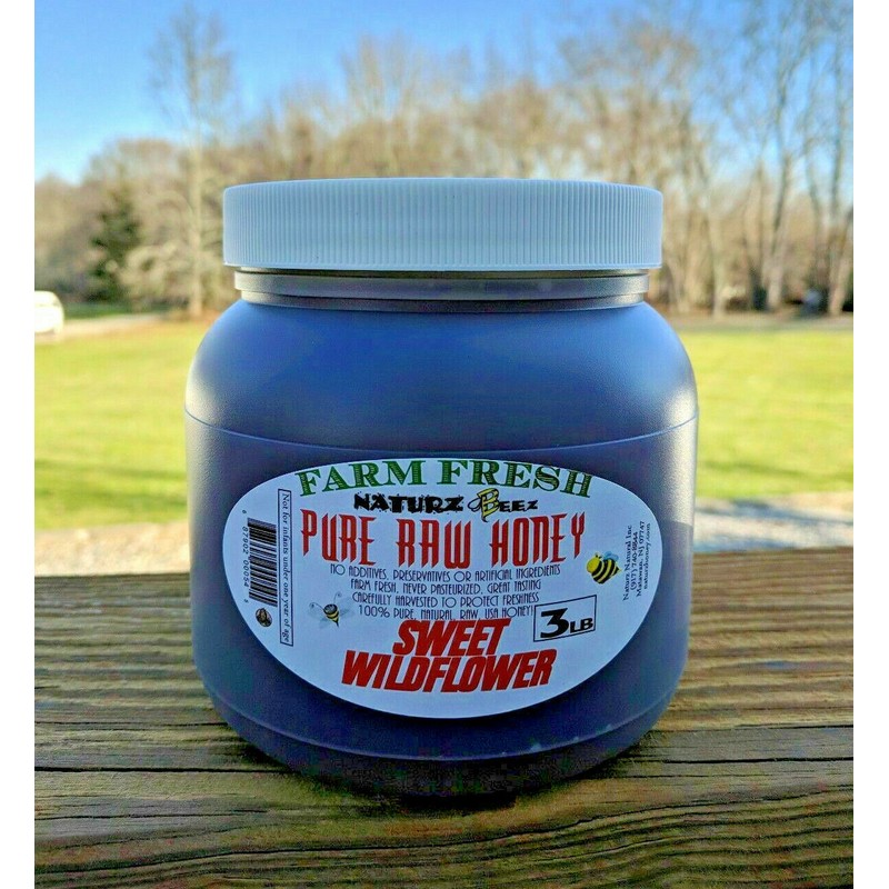 NATURZ BEEZ RAW HONEY SWEET WILDFLOWER 3LB / 1.36kg /