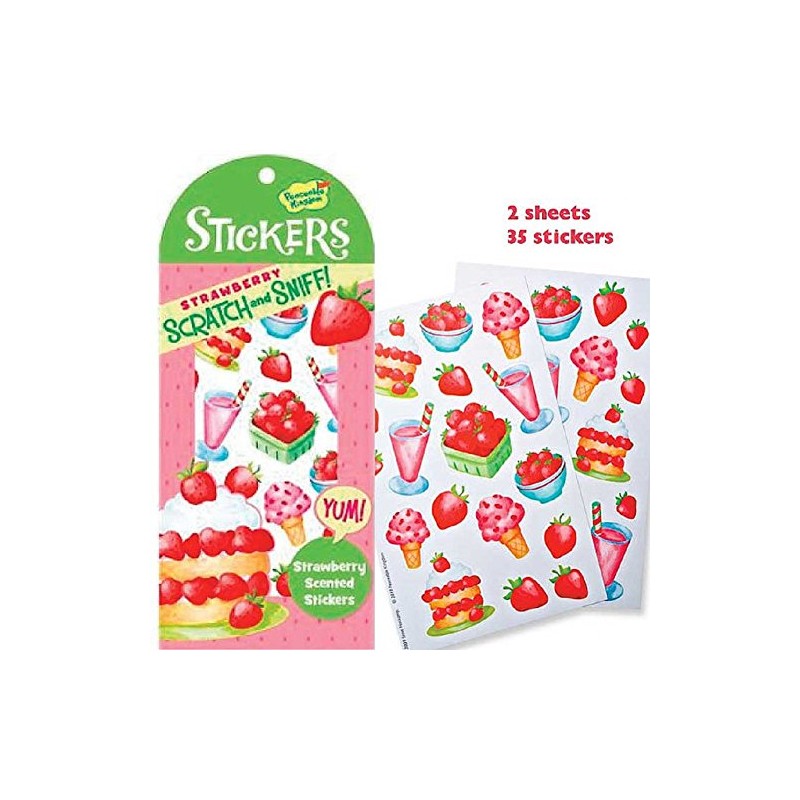 STRAWBERRY SCRATCH AND SNIFF STICKER