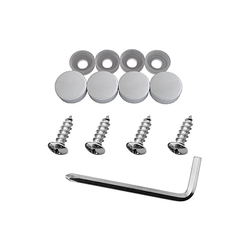 Stainless Steel License Plate Frame Self-Tapping Screws Fasteners ((4X) M5x16,