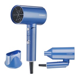 1600W Small Foldable Travel Hair Dryer, Blue
