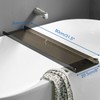 Bathtub Tray Caddy Black Bath Tub Rack Shelf, Luxury Bathroom