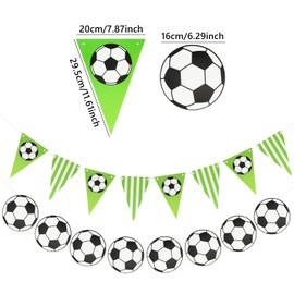 Football Banner Football Party Decoration Soccer Pattern Bunting Banner Football Theme Party Supplies for Adult Kids Soccer Fans Birthday Sports Themed Party Decor Y7ZQLQ