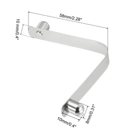 PATIKIL 10x8mm Kayak Paddle Snaps, 10 Pack Tent Pole Clips Steel V Shaped Double Pins Push Button Spring Clips Lock Tube Pole Clips for Camping Awning