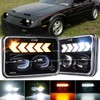 BESTZHEYU 2PCS 4x6'' LED Headlights for S10 1995 1996 1997