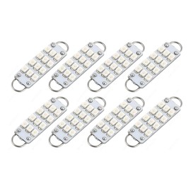 SAWE - 44mm 12-SMD 3528 Festoon LED Bulbs For Car Side Door Courtesy Rigid Loop 1.73" LED Light Bulbs 561 562 567 (8 pieces) (Blue)