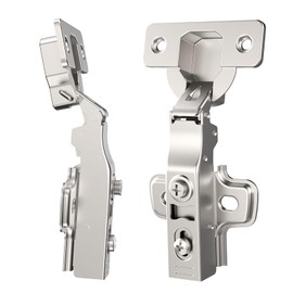 Cosycove Full Overlay Cabinet Hinge(10pcs), 105° Frameless European Cabinet Door Hinge, Clip-on Base,Soft Close,Silent Hinge, 6 Way Adjustable Hinge for Kitchen Cabinets, Bookcases,Wardrobes