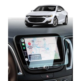 BIXUAN 2017-2023 2024 2025 Chevy Malibu Screen Protector - For Chevy Malibu (LS/RS/LT) 8 Inch Touchscreen Film, 2025 Malibu Accessories 9H Tempered Glass Infortainment Cover Anti-Fingerprints Scratch