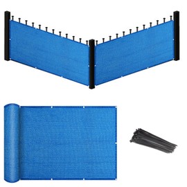 Eden's Decor Balcony Privacy Screen Cover Mesh Windscreen Weather-Resistant UV Protection for Backyard Deck, Patio, Balcony, Pool, Porch, Fence, Railing, Gardening (Blue,2'6"x 25')