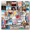 Paris Stickers 50 Pack Laptop Stickers,Vinyl Waterproof Stickers for Water