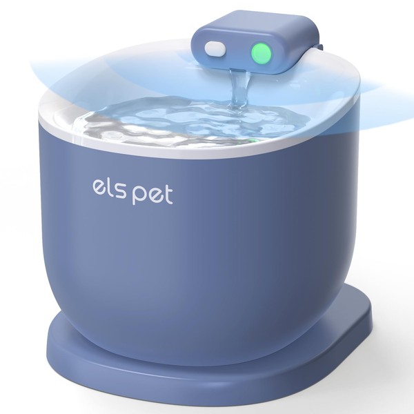 Cat Water Fountain: ELS PET 5000mAh Battery Operated Cat Fountain,