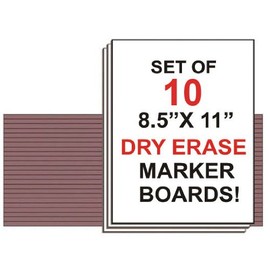 NEOPlex Student Laptop Dry Erase Marker Boards - Set of 10