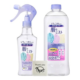 Style Care Styling Agent for Clothes, 6.8 fl oz (200 ml) + Refill, 13.5 fl oz (400 ml), Set of 1 Variety + Bonus Kunutonn Original Logo