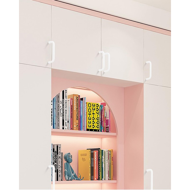 funifiti 5 Pack Bright White Cabinet Pulls 3.8 Inch (96mm)