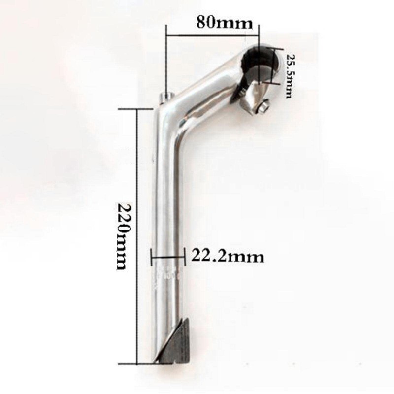 Harilla Handlebar Stem Gooseneck Shape 25.4mm Clamp Handlebar 22 Frame