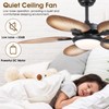 Tropical Ceiling Fans with Lights, 44 Inch Palm Leaf Outdoor