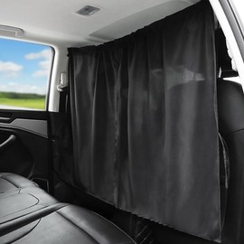 YANGUN Car Divider Curtains, Sun Protection, 138 x 82 cm Rear Window Curtain, Divider Curtain, Travel Privacy Curtain, Removable Car Divider Curtain for Car, Sun Visor, Travel, Camping, Nap, Sleeping