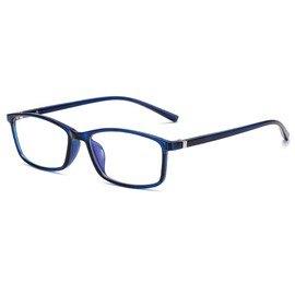 Rongchy Blue Light Computer Nearsighted Men and Women Myopia Glasses, Distance Glasses (Blue, -1.0, diopters)