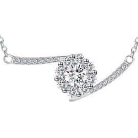 CNUGGCH Moissanite Pendant Necklaces for Women 0.5Ct-7.6Ct Jewelry for Wife Her Mom Daughter Girlfriend Birthday Wedding Anniversay Engagements Gift for Wife Christmas Valentine Day Mothers Day Gifts