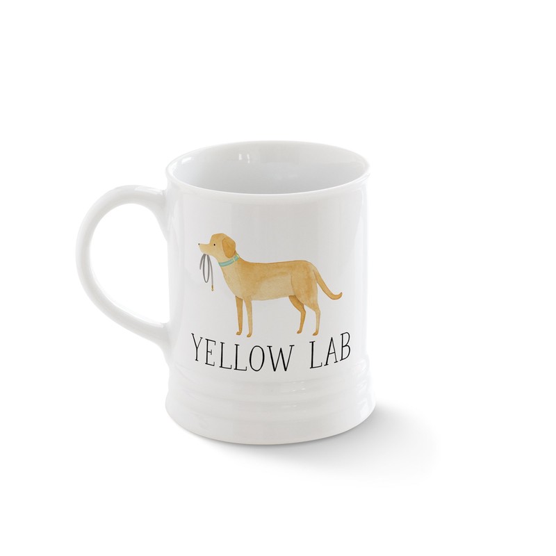 FRINGE STUDIO Js Yellow Lab Georgia Mug, 12 liquid ounces