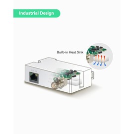 LINOVISION POE Over Coax EOC Converter IP Over Coax Max 3000ft Power and Data Transmission Over Regular RG59 Coaxial Cable for Upgrading Analog Surveillance System to IP Surveillance System