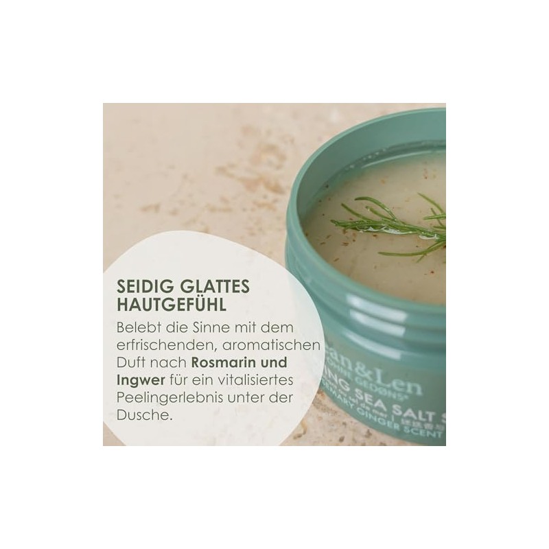 Jean & Len Exfoliating Sea Salt Scrub Rosemary & Ginger