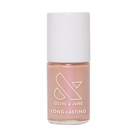 Olive & June Olive & June Long Lasting Nail Polish Plump, Gel-Like Finish No Lamp Needed, Lasts up to 10 days Salon-Quality at Home 15-Free, Vegan & Cruelty-Free, Chip-Resistant Sandy Scallop | Golden Iridescent