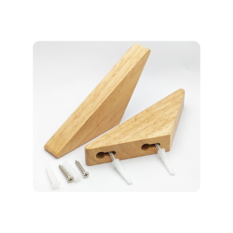 pson 4Pack Wooden Wall Hooks, Minimalist Natural Wood Coat Hooks,