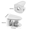 eMagTech 8Pcs Adjustable Glass Shelf Bracket with 8X Screws Clamp