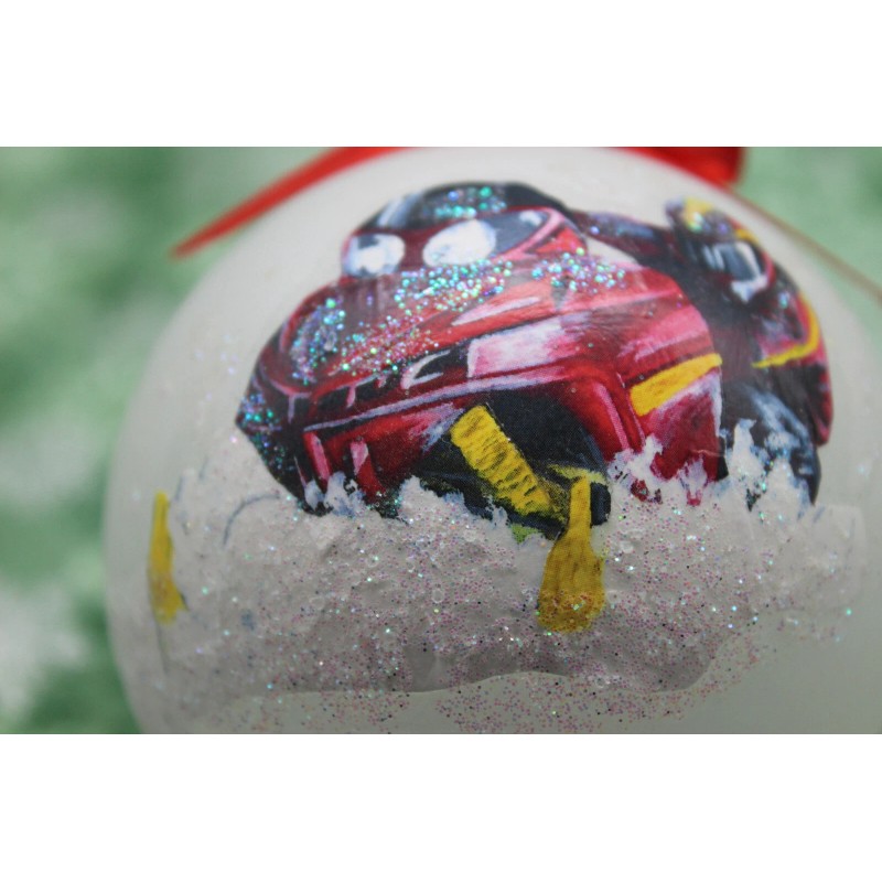 Handmade M003 Hand-made Christmas Ornament - snow SNOWMOBILE snowmobiling sled