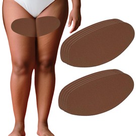Anvosy Inner Thigh Anti Chafing Friction Patches Anti Chafing Skin Tape for Inner Thigh Rubbing Prevention Women Girls - Black Skin Tone