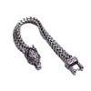 LANGHONG Norse Viking Wolf Bracelet Men's Stainless Steel Mesh Chain